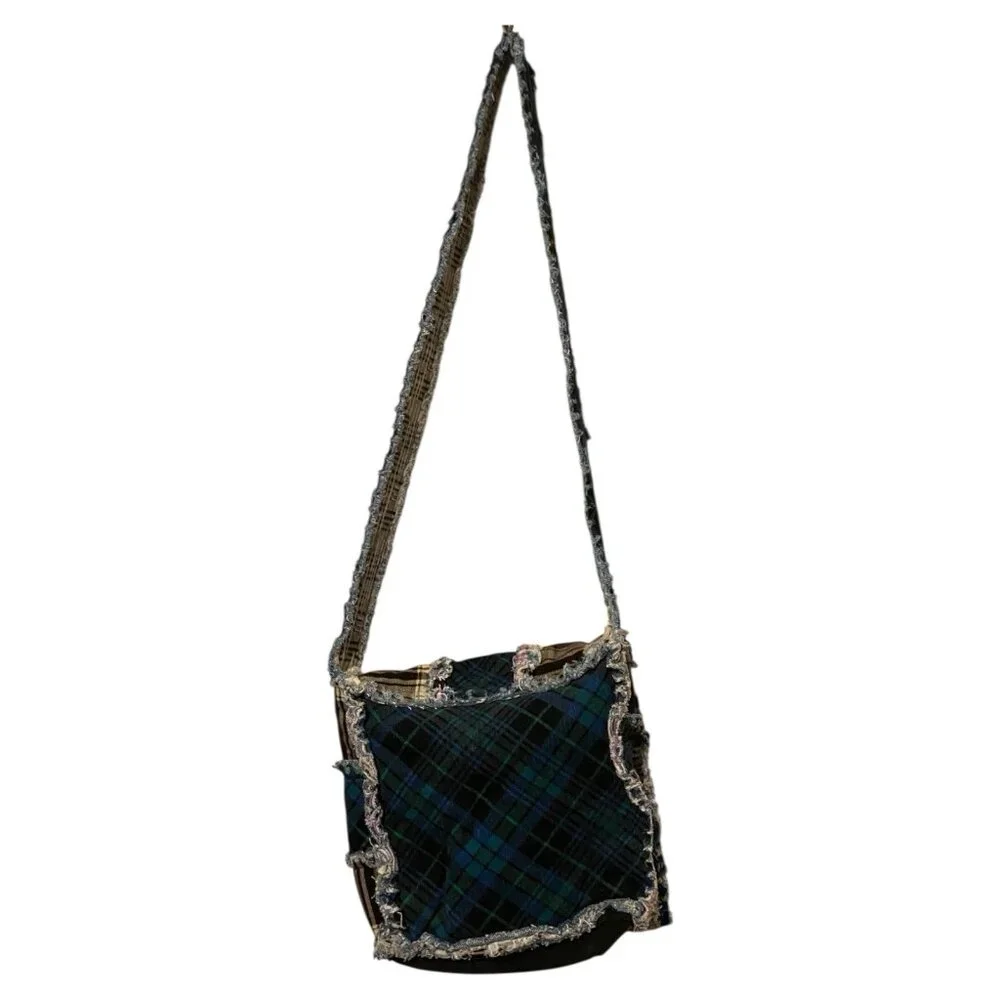 Boho Crossbody Shoulder Bag Purse Colorful Patchwork Green Blue Black - Picture 3 of 14